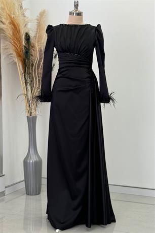 Merinette Tesettür Abiye Siyah