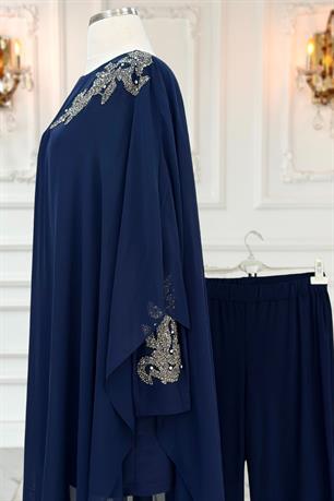 Mesture Tunik Pantolon İkili Tesettür Takım Lacivert