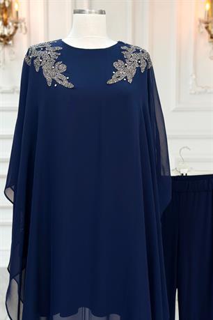 Mesture Tunik Pantolon İkili Tesettür Takım Lacivert