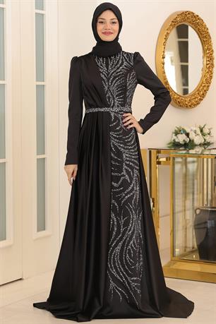 Mihrimah Tesettür Abiye Siyah