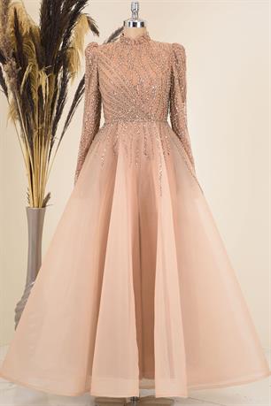 Mila Tesettür Abiye Soğan Kabuğu