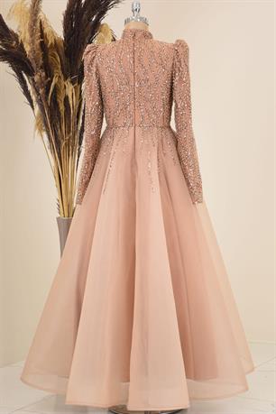 Mila Tesettür Abiye Soğan Kabuğu