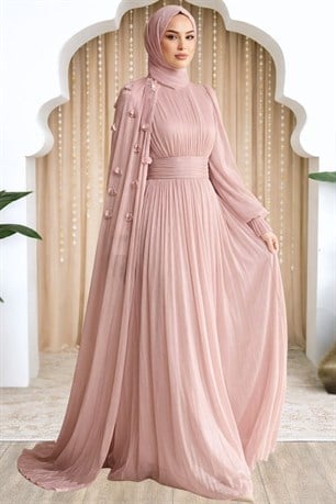 Mina Tesettür Abiye Pudra