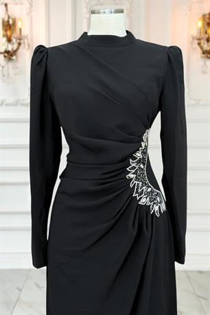 Miray Tesettür Abiye Siyah