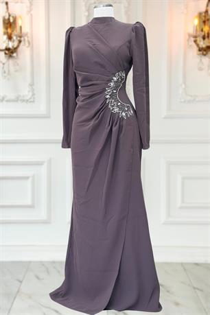 Miray Tesettür Abiye Vizon