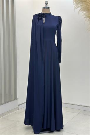 Molly Tesettür Abiye Lacivert