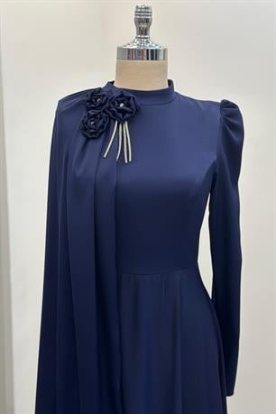 Molly Tesettür Abiye Lacivert