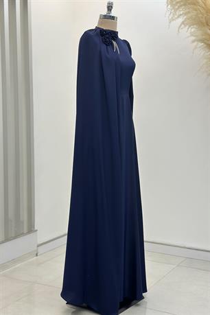 Molly Tesettür Abiye Lacivert