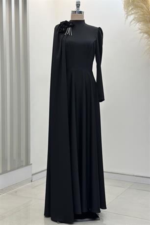 Molly Tesettür Abiye Siyah