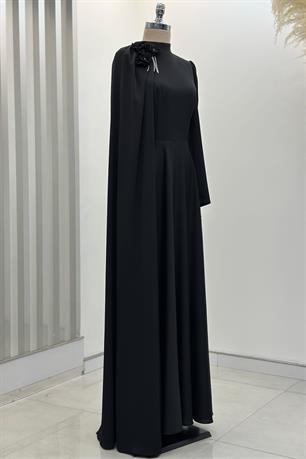 Molly Tesettür Abiye Siyah