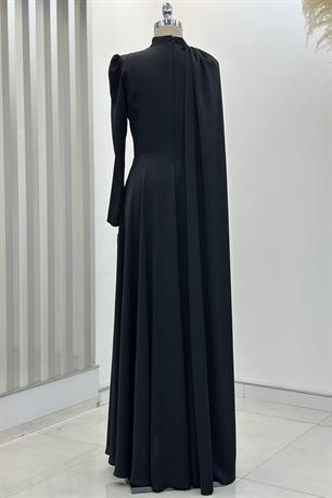 Molly Tesettür Abiye Siyah