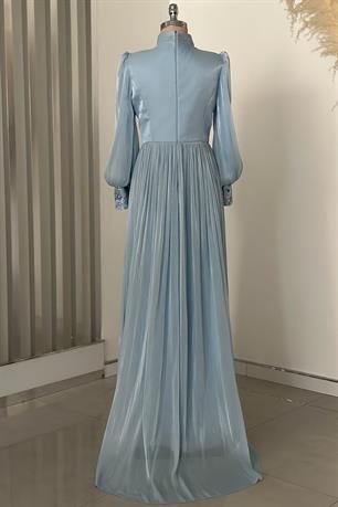 Nadia Tesettür Abiye Bebe Mavi