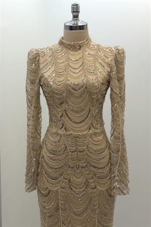 Narcissa Tesettür Abiye Gold