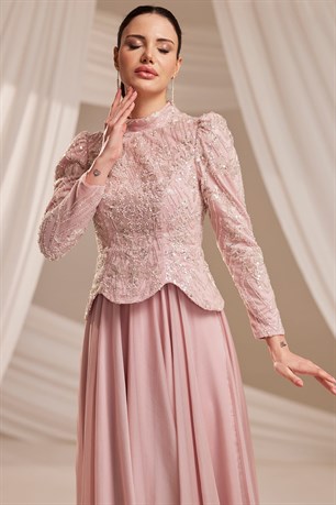 Nayra Tesettür Abiye Pudra