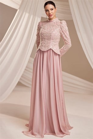 Nayra Tesettür Abiye Pudra