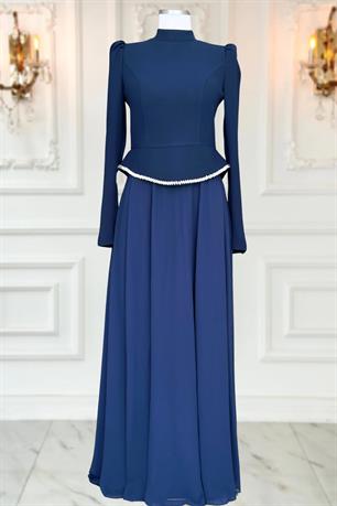 Naz Tesetür Abiye Lacivert