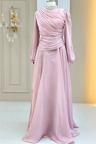 Nergis Tesettür Abiye Pudra