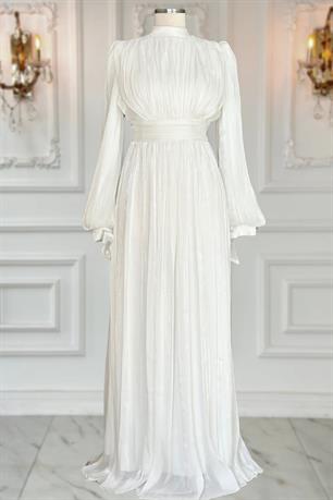 Nida Tesettür Abiye Ekru