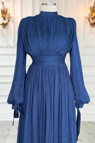 Nida Tesettür Abiye Lacivert