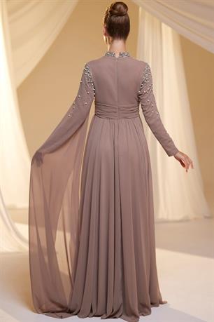 Nihal Tesettür Abiye Vizon