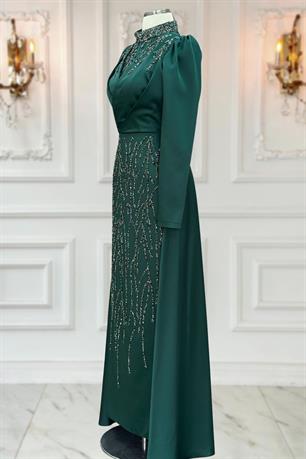 Nihal Tesettür Abiye Zümrüt