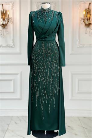 Nihal Tesettür Abiye Zümrüt