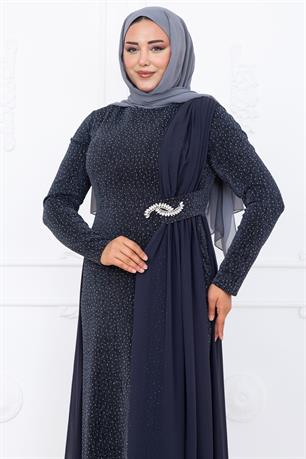 Nil Tesettür Abiye Antrasit