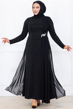 Nil Tesettür Abiye Siyah