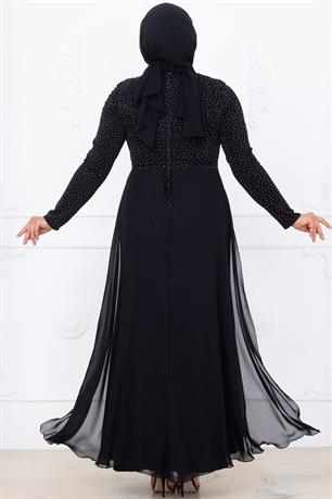 Nil Tesettür Abiye Siyah