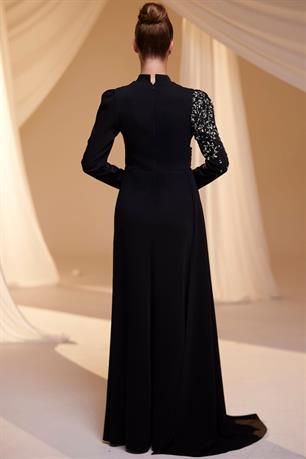 Nil Tesettür Abiye Siyah