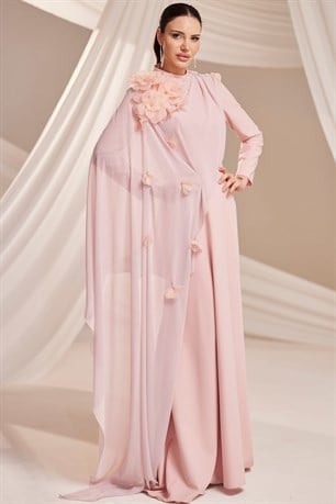 Nisa Tesettür Abiye Pudra