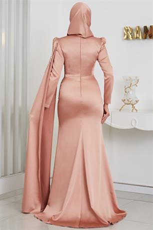 Noura Tesettür Abiye Rose