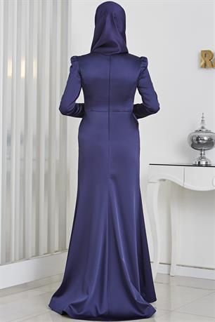 Papyon Tesettür Abiye Lacivert