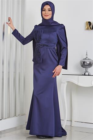 Papyon Tesettür Abiye Lacivert