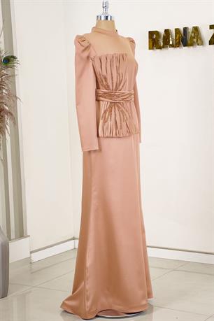 Papyon Tesettür Abiye Rose