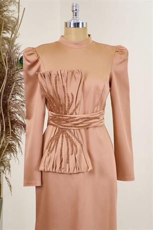 Papyon Tesettür Abiye Rose