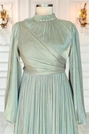 Pelin Tesettür Abiye Mint