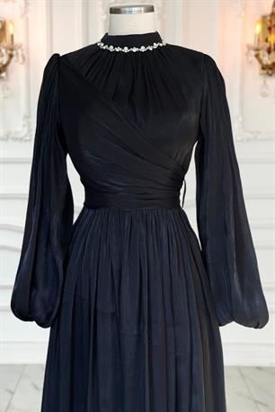 Pelin Tesettür Abiye Siyah