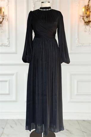 Pelin Tesettür Abiye Siyah