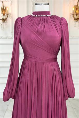 Pelin Tesettür Abiye Vişne