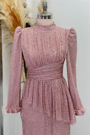 Rachalle Tesettür Abiye Pudra