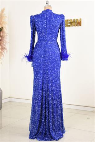 Rachalle Tesettür Abiye Saks