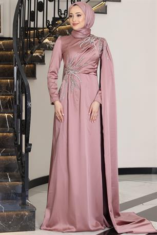 Rana Tesettür Abiye Gül Kurusu