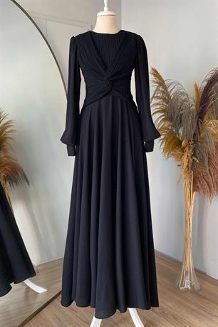 Rana Tesettür Abiye Siyah