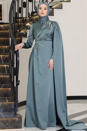 Rana Tesettür Abiye Yeşil