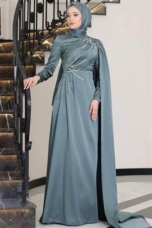 Rana Tesettür Abiye Yeşil