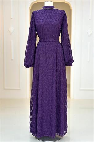 Ravza Tesettür Abiye Mürdüm