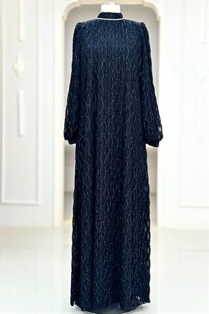 Ravza Tesettür Abiye Siyah