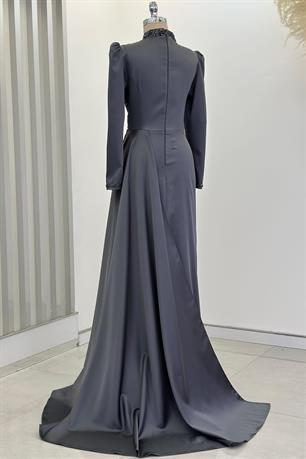 Regina Tesettür Abiye Antrasit