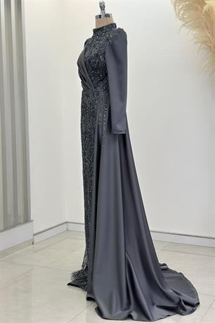 Regina Tesettür Abiye Antrasit